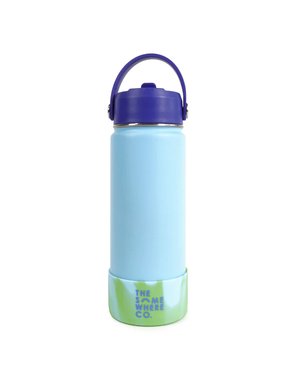 Dusty Blue Swirl  500ml water bottle