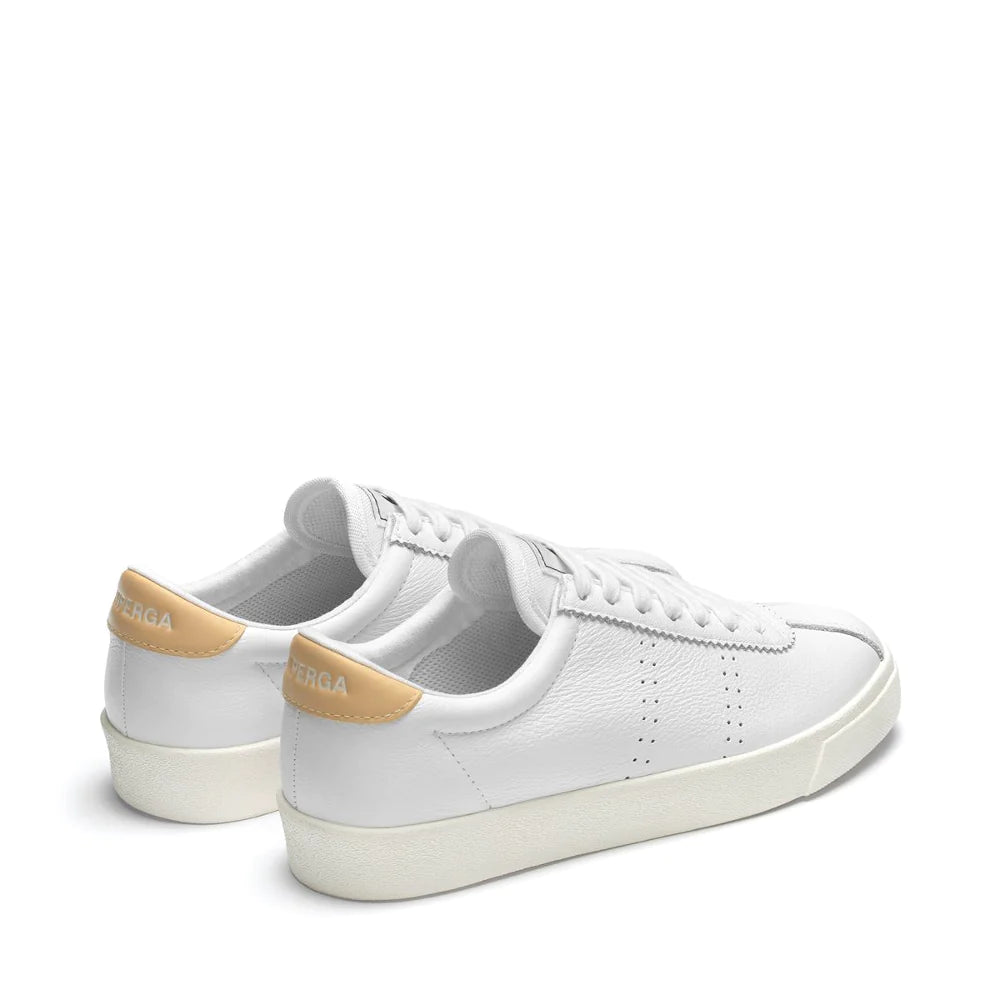 2740 Platform Tumbled Leather - White Yellow