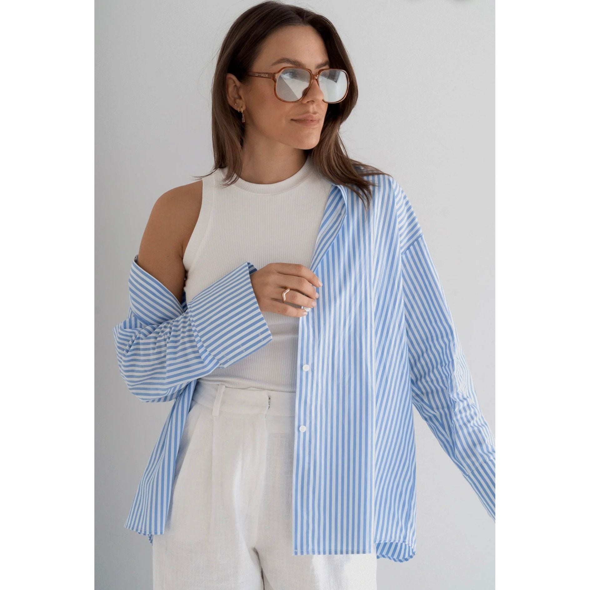 Luna Shirt - Blue/White